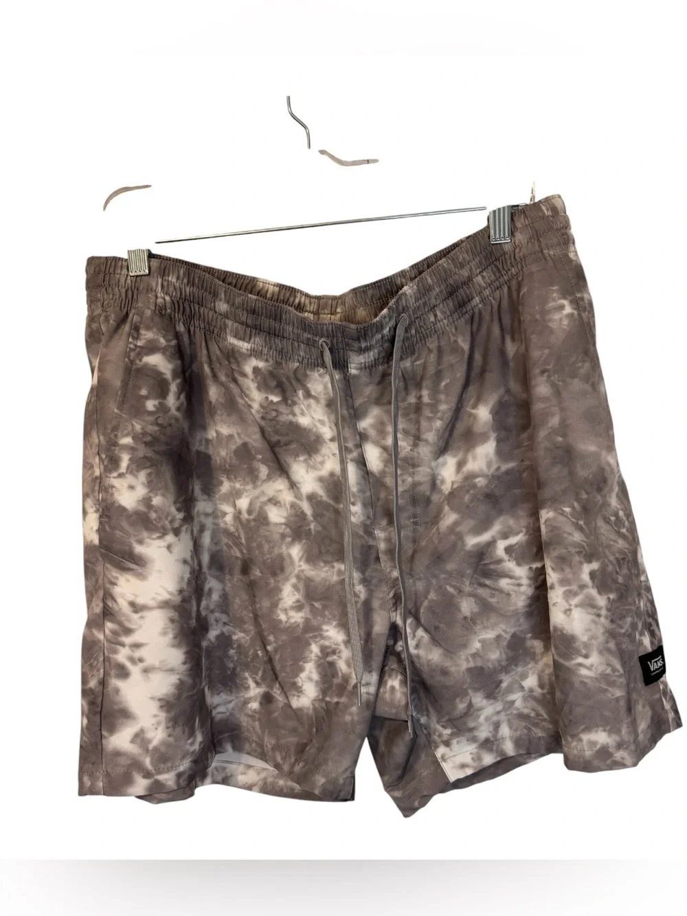 Vans Men’s Gray & White Tie-Dye Swim/Day Shorts Size XL